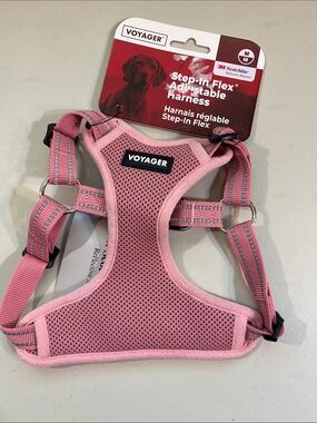 Voyager Pink Step-In Adjustable Dog Harness - Soft Mesh Comfort